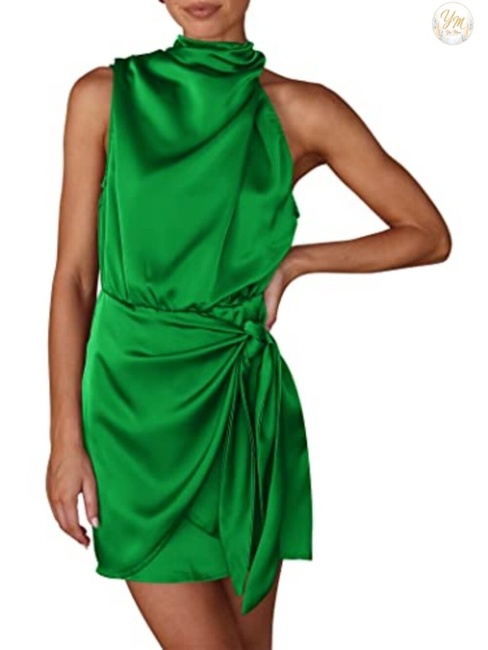 PRETTYGARDEN Women's Satin Short Cocktail Formal Dress Sleeveless Mini